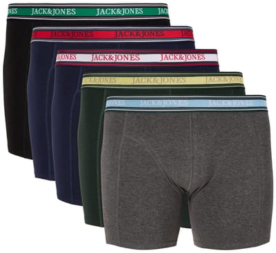 JACK&JONES - JACFAZE SOLID TRUNKS 5 PACK BTS PLS - Jongens - Onderbroeken