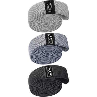 Lange Weerstandsbanden Stretchbanden Elastische Banden Booty Bands voor Vrouwen & Mannen Thuisgym Fitness Yoga Pilates gray