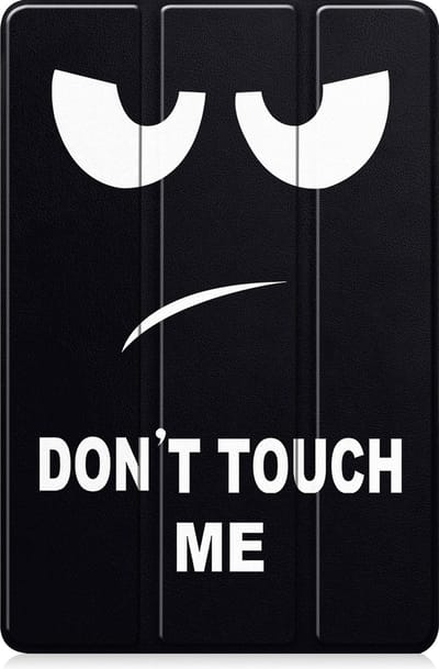 Hoesje - Geschikt voor Lenovo Tab M10 5G - Dun & Stevig - Trifold Bookcase - Hard Cover - Hardcover Book Case - Tablet Hoes - Don't Touch Me