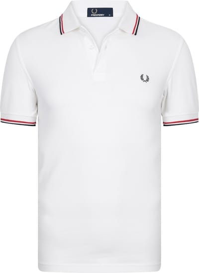 Fred Perry - Polo Wit 748 - Slim-fit - Heren Poloshirt Maat 3XL