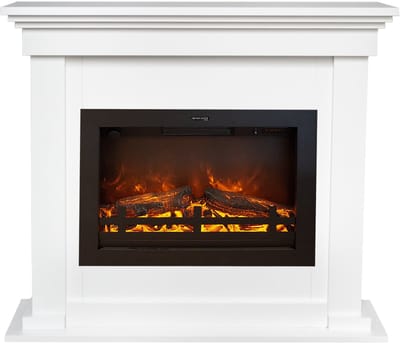 Xaralyn Elektrische haard - Flex EFL-HLW - wit hout - 1500 Watt verwarming - met afstandsbediening - haardombouw inclusief inbouwhaard - schouw