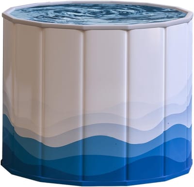 SCH® Inklapbaar Bad - Bad - Blauw/Wit - 81cm x 81cm x 67cm