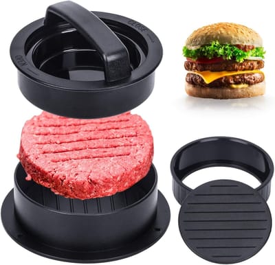 MDUG Burgervormen - Inclusief 100 vellen siliconenpapier - 3-in-1 antiaanbakvorm - Perfect voor het maken van sandwichburgers, miniburgers, veganistische burgers en barbecuehapjes