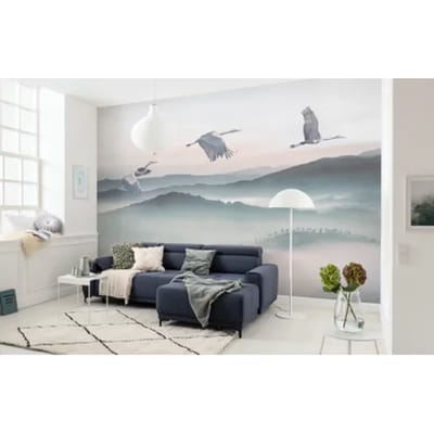 Fotobehang - Mystic Cranes 400x280cm - Vliesbehang