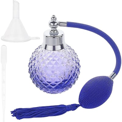 Allecto - Navulbare parfumfles - Parfumverstuiver - Vintage stijl - Violet kristal - Glazen parfumfles - Geschikt voor herbruikbaar gebruik - 100 ml