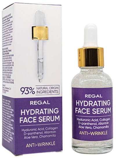 Regal Hydrating Face Serum – Anti Rimpel & Hydraterend Gezichtsserum – met Hyaluron & Collageen – 93% natuurlijke ingrediënten – 30ml