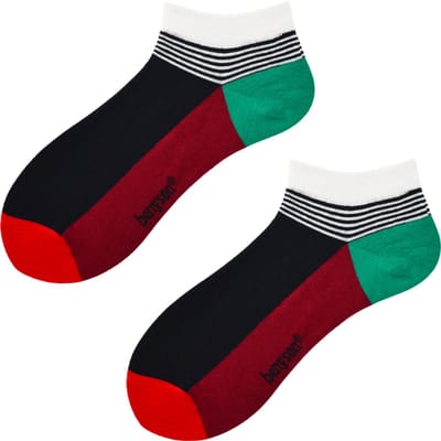 Benyson Enkelsokken Sneakersokken - 2 Paar - Maat 35-40 - Bordeaux - Biologisch Katoen - OEKO-TEX Standard 100 Gecertificeerd - Duurzame Sokken
