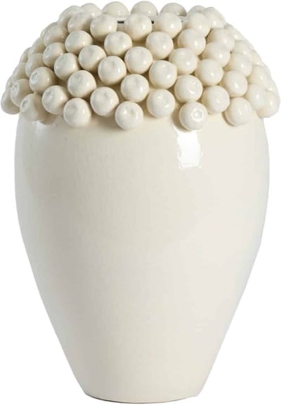 Light & Living Vaas Lovro - Crème - Ø32x43.5cm - Keramiek - Modern - Bloemenvaas - Woondecoratie - Decoratieve vaas voor woonkamer of slaapkamer