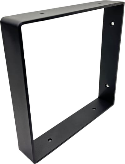 Maison DAM 1x Plankdrager Vierkant - Wandsteun – Voor 2 planken van 20cm diep – Mat zwart - Incl. bevestigingsmateriaal + schroefbit