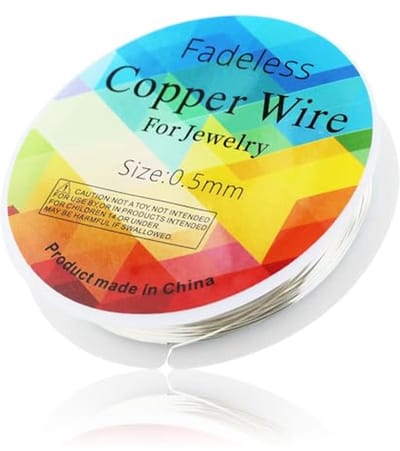 0.2mm x 25m Jewelry Wire Roll, Tarnish Resistant Copper Wire for Crafts and Jewelry Making - Silver - ShopVlot