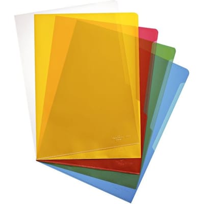 Durable Zichttassen 2337 DIN A4 Polypropyleen 0.12 mm Transparant, Geel, Rood, Groen, Blauw 233700 100 stuk(s)