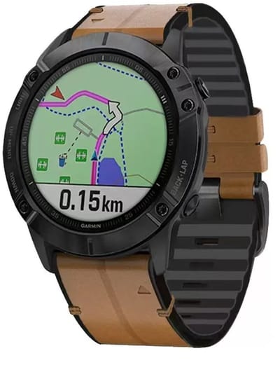 Stravo QuickFit 22mm Sport leren bandje voor Garmin Smartwatches - Leather Horlogebandje Geschikt voor Garmin Fenix 5 (Plus), Fenix 6 (Pro), Fenix 7 (Pro/Sapphire/Solar), Fenix 8 (47mm), Fenix E - Garmin Epix (Pro) Gen 2 (47mm) - Leer - Bruin
