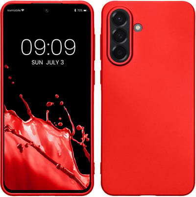 kwmobile telefoonhoesje geschikt voor Samsung Galaxy A36 5G - Hoesje voor smartphone - Back cover in metallic donkerrood