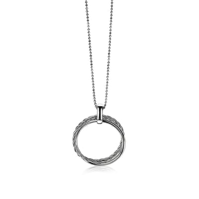 Zinzi zilveren hanger ronde vormen 35mm ZIH1283 (zonder collier)