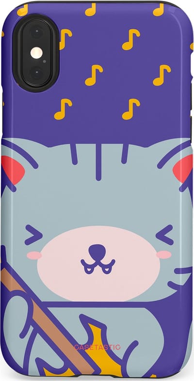 Casetastic Hoesje Geschikt voor Apple iPhone X/Xs - Stijlvolle Beschermende Duo-layer Case - Katten beat