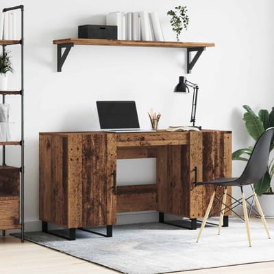 vidaXL - Bureau - Oud - hout - Bewerkt - hout - 140 - x - 50 - x - 75 - cm