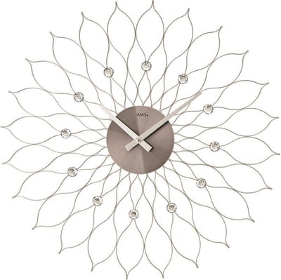 AMS Wandklok 9608 zilver