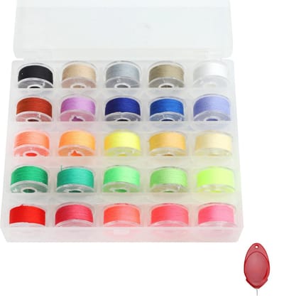 25 rollen katoenen koord, sieradenband, draad, koord voor armbanden, garen, macramé, waxkoord, polyester koord met naaldinrijger voor naaien, sieraden, doe-het-zelf knutselen, 0,55 mm x 10 m