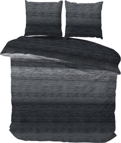 iSleep Dekbedovertrek Jim - Eenpersoons - 140x200/220 cm - Grijs