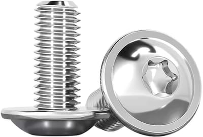 Set van 20 RVS M5 x 12 mm Torx Lenskopschroeven met Flens en Volledige Draad, Ideaal voor Bevestiging en Montage