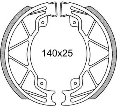 Remsegmentet Newfren GF0268 Piaggio Runner, Hexagon-125/180