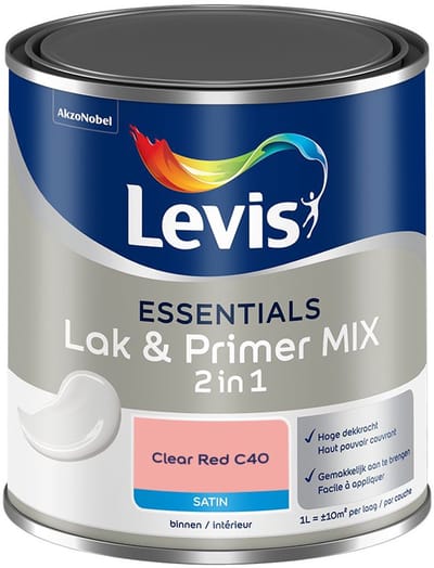 Levis - Essentials Lak & Primer Mix - Clear Red C40 - Mengverf - 1 L