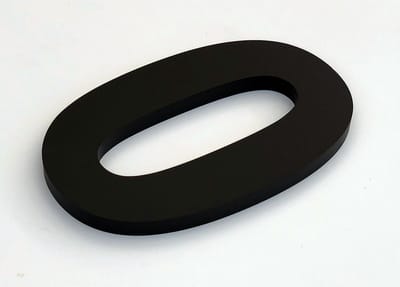 Promessa-Design - Huisnummer 0 Zwart Mat Acrylaat Groot - Hoogte 15 cm - Dikte 10 mm - onderhoudsvrij - Type Acrylaat/15/MatZwart/Arial.
