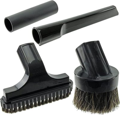 Mini Stofzuiger Tool Kit - Accessoireset Zuigmond - Meubels en Spiegels Reinigen - 32mm Aansluiting - 3 Delen - Zwart