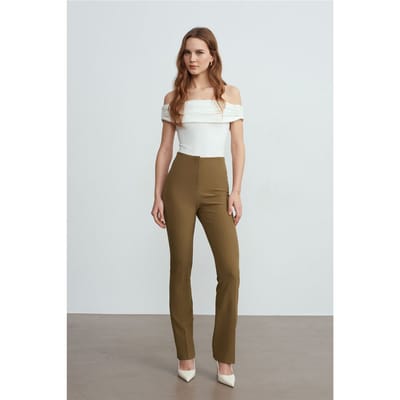 Vrouwen Recht Gesneden Crepe Broek