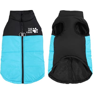 Manteau Veste pour Grand Chien Hiver Coupe-vent Vêtements pour Chiens Moyens Grands Labrador Gilet Tenues Douillettes Chaudes Golden Retriever Animal de Compagnie (Turquoise,3XL) turquoise