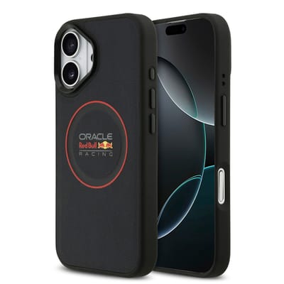 Red Bull Racing Meshed PU Leather Backcover MagSafe voor de Apple iPhone 17 - Navy