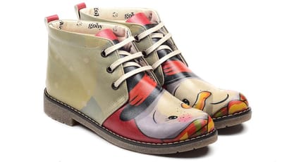 GOBY - Snowman - Enkellaarsjes - Damesboots - Laarzen - Hoge kwaliteit - Handmade - Maat 42
