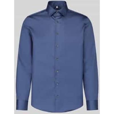 slim fit zakelijk overhemd van puur katoen