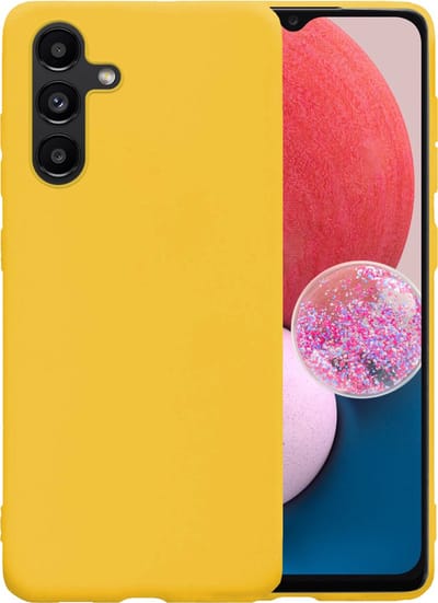 Hoesje - Geschikt voor Samsung Galaxy A13 5G - Sterk & Shockproof - Siliconen Case - Hoes Cover - Telefoonhoes - Geel