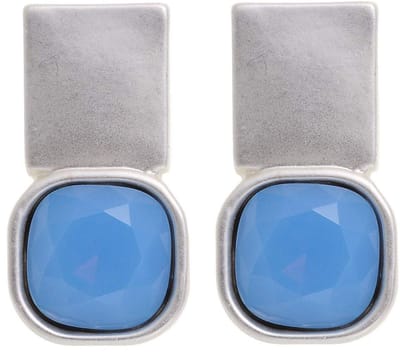 Behave - Oorstekers rechthoekig ontwerp met blauwe steen - Modern en chic