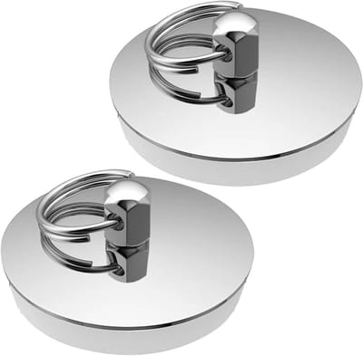 2 Stuks Universele Afvoerstoppen 42-46MM voor Bad en Wastafel, Perfecte Oplossing voor Lekken en Afvoerproblemen, RVS Drainstoppen voor Keuken en Badkamer