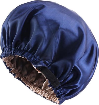 Rojafit Satijnen Slaapmuts - Bonnet Satijn - Slaapmuts - Afro Nachtmuts - Unisex - XXL - met verstelbare hoofdband - Blauw