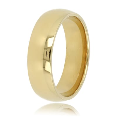 My Bendel - Gladde Stapelring Goudkleurig 6 Mm - Goudkleurige Stapelring - Gladde Aanschuifring - Veelzijdig - met Luxe Cadeauverpakking | Sieraden Voor Dames | Maat 16.00 Mm / Maat 50