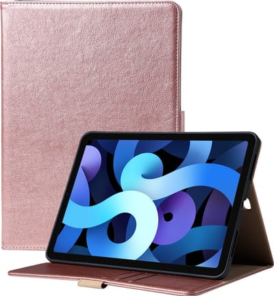 Hoesje geschikt voor iPad Air 4 2020 10.9 inch Luxe Kunstleer Standaard Hoes Pasjeshouder Magnetisch