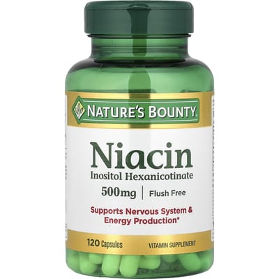 Nature's Bounty, Niacine, Sans Rougeurs, 500 mg, 120 Gélules