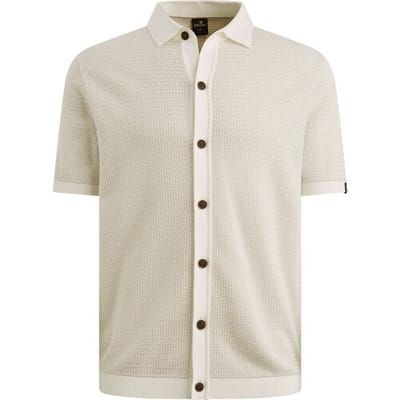 Polo Shirt Korte Mouw Vanguard Short Sleeve Cardigan Ecru