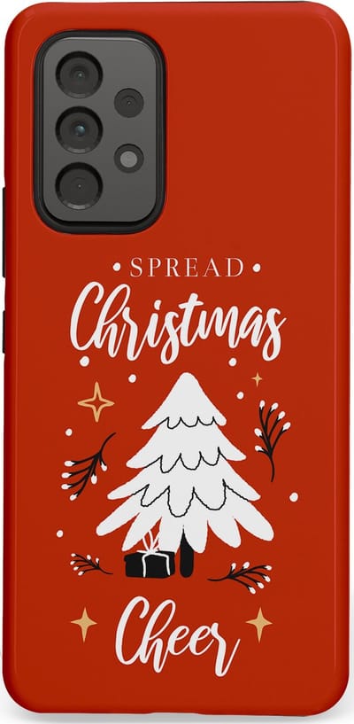 Casetastic hoesje geschikt voor Samsung Galaxy A53 (2022) 5G - Dubbellaagse bescherming - Verspreid het Kerstfeest - Fashion Case - Terracotta