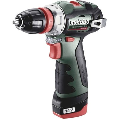 Metabo PowerMaxx BS BL Q (601749500) Accu-boorschroefmachine 12V 2x2Ah Li-Ion; Lader LC 40; Kunststof koffer