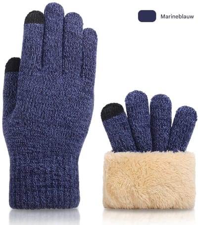 Ynkkvre -Winter Handschoenen met Arctisch Fluweel – Zachte Warme Gebreide Handschoenen met Touchscreen – Winddicht & Ademend voor Heren en Dames