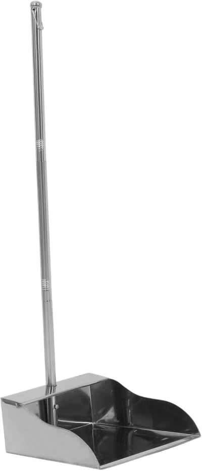 Metalen Stofblik - Vuilblik Stoffer - Comfortabel Schoonmaken - Ergonomisch Ontwerp Lange Steel - 80 x 24.5 x 21 cm