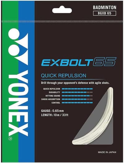 Badmintonsnaar voor Kracht en Controle - Multifilament Exbolt 65