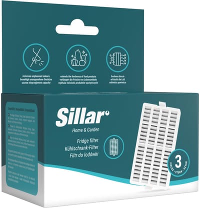 Sillar, Set 3 koelkastfilter, luchtfilter, antibacterieel, neutraliseert geurtjes, vervanging voor Microban ANT001, compatibel met koelkasten van Whirlpool en Indesit