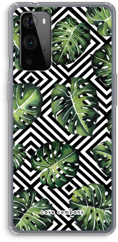 Case Company® - Hoesje geschikt voor OnePlus 9 Pro hoesje - Geometrische jungle - Soft Cover Telefoonhoesje - Bescherming aan alle Kanten en Schermrand