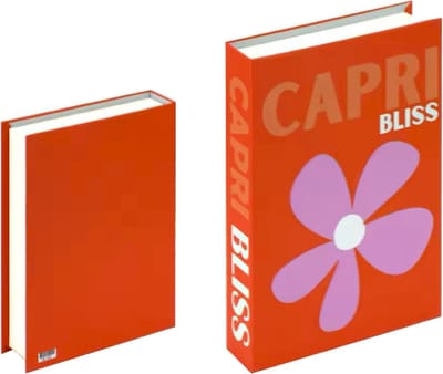 KimDo - Opberg boek - Capri - Zalm roze- Opbergbox - Opbergdoos - Decoratie woonkamer - Boeken - Nep boek - Opbergboek