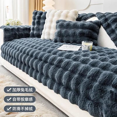 Pluche Bankhoes Zitkussen Rugleuning Bed Armleuning Antislip Anti-verplaatsing Verdikt Comfortabel Universele Combinatieset 70x70cm 1pcs